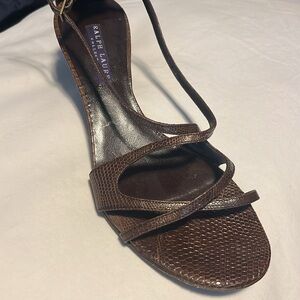 Ralph Lauren, vintage brown lizard sandal